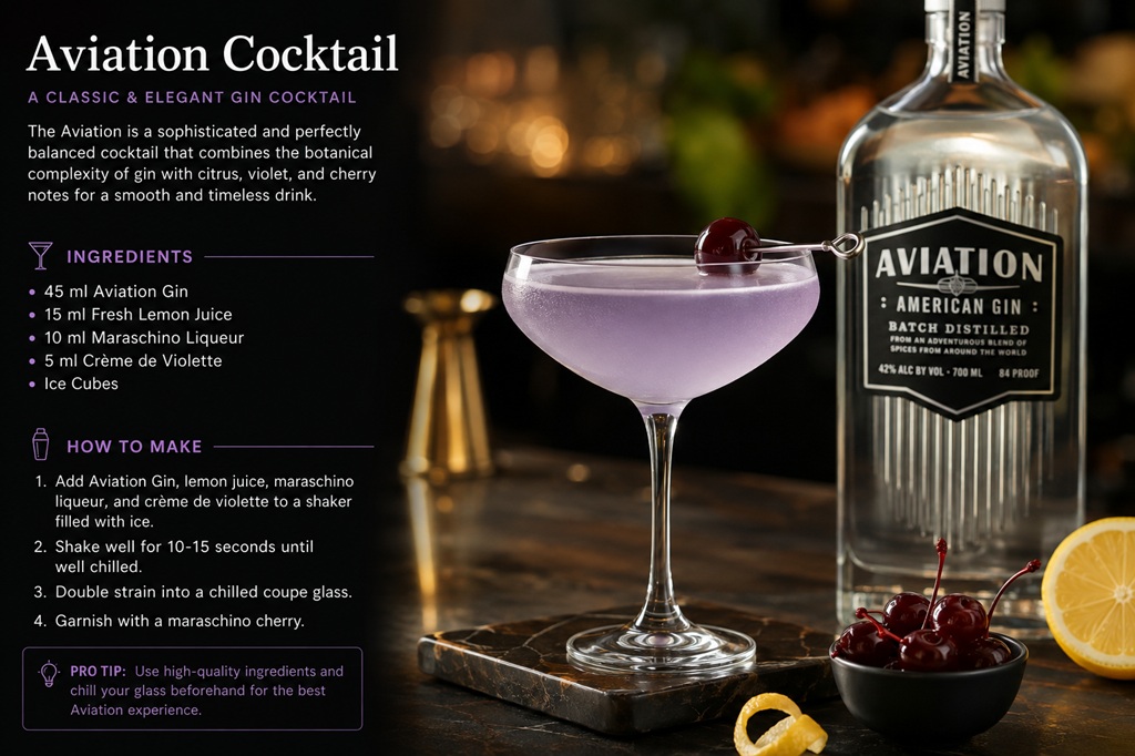 Gin Aviation Cocktail